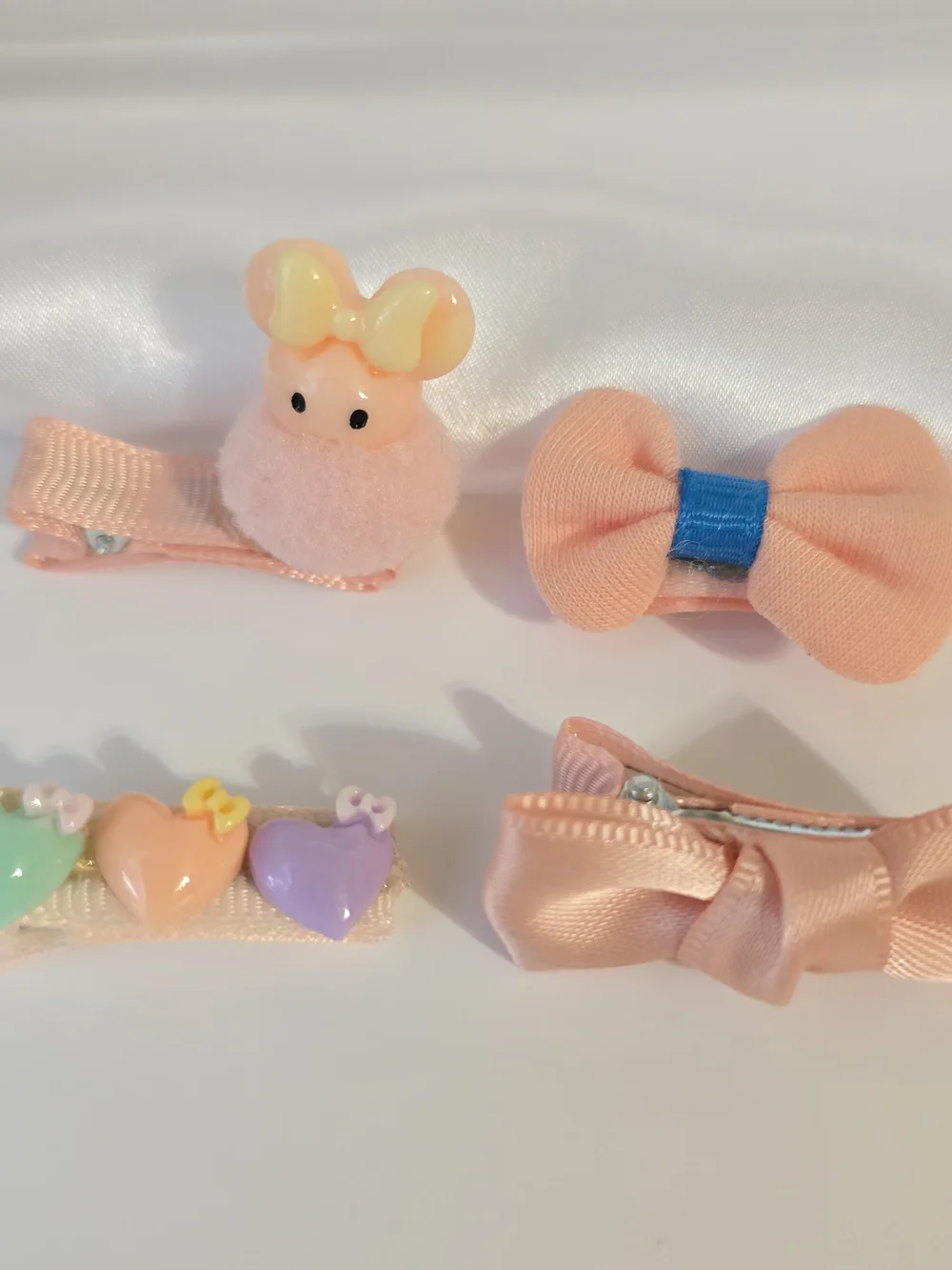 18pc-Girls Hair Accessory Gift Set - Cute Bow & Flower Clips-Peach